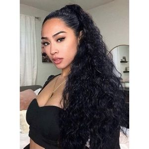 Women’s Black Ponytail Hair Extension 22” inch synthetic heat resistant fiber